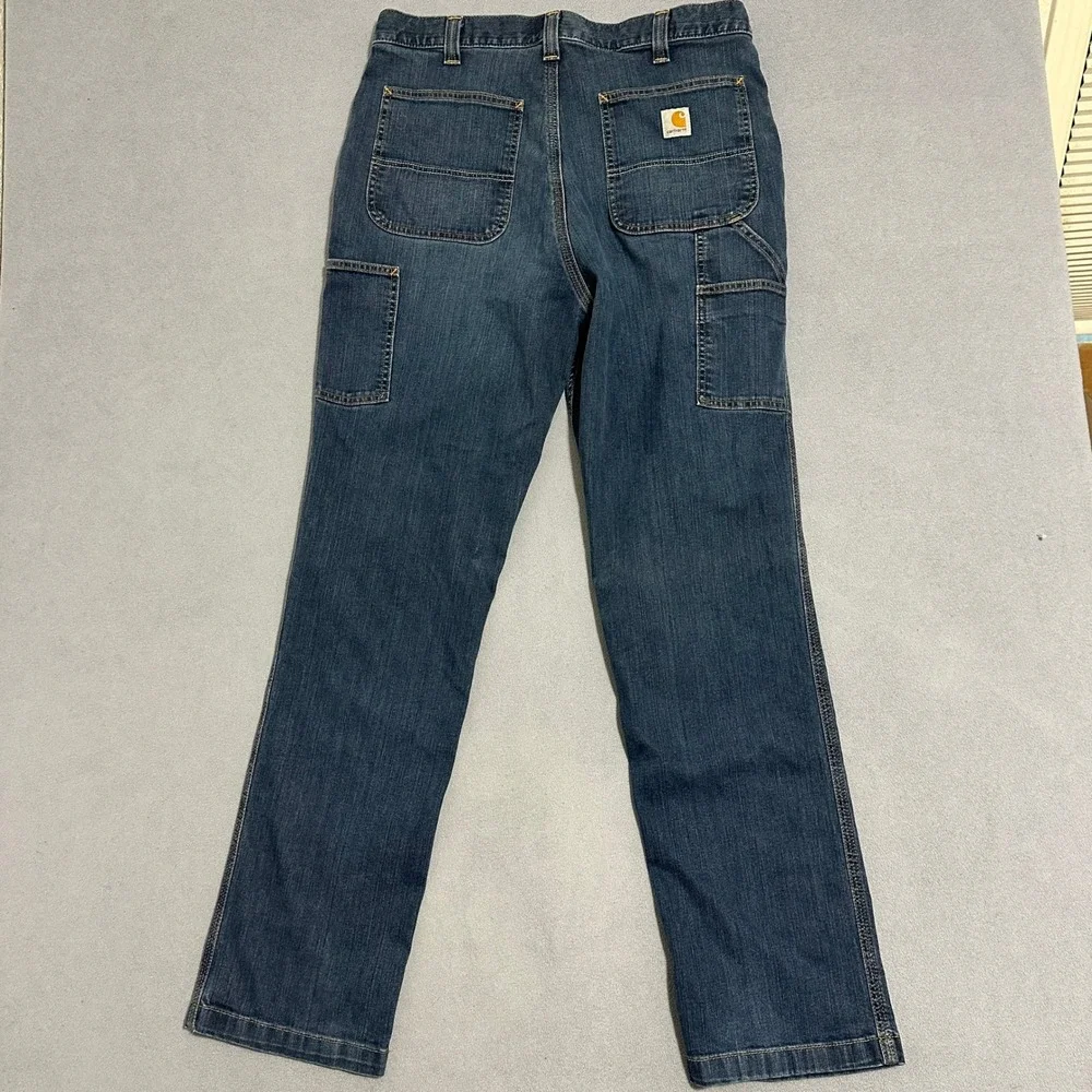 Carhartt Relaxed Fit Straight Leg Jeans Dark Wash Blue 102808-498 Men Size 36x33